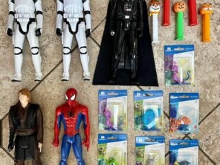 various-action-figures-toys-and-pez-dispensers