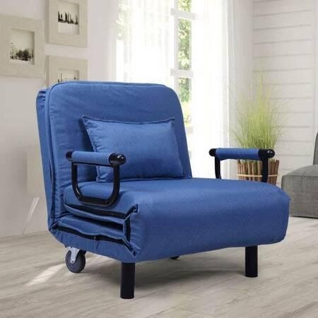 extra-long-blue-convertible-single-bed-chair-sleeper-big-0