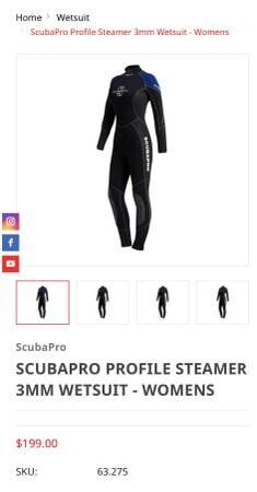 new-scubapro-profile-steamer-3mm-womens-wetsuit-size-m-big-0