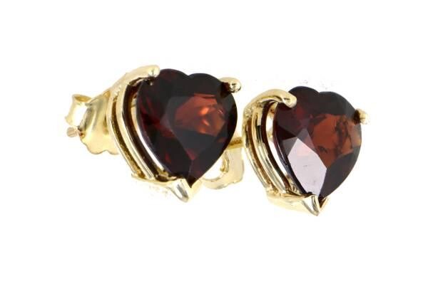 beautiful-14k-solid-yellow-gold-heart-shape-garnet-ear-studs-big-0