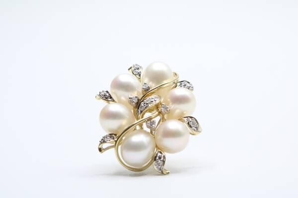14k-yellow-gold-fancy-cluster-diamond-pearl-earrings-14-grams-big-5