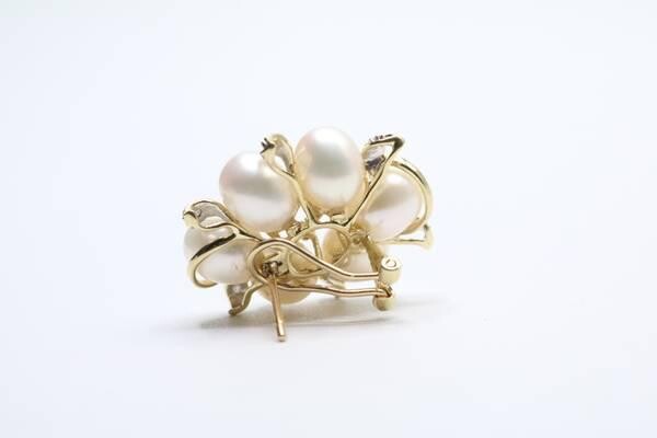 14k-yellow-gold-fancy-cluster-diamond-pearl-earrings-14-grams-big-2