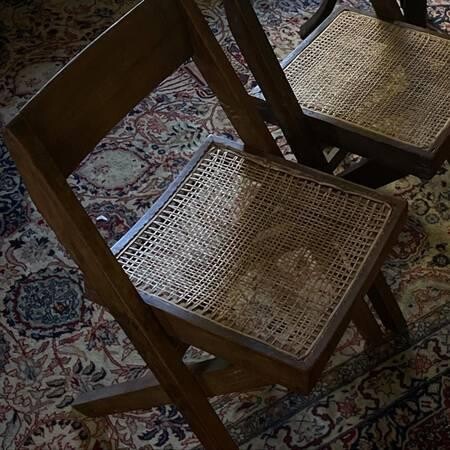 pierre-jeanneret-original-vintage-mid-century-teak-library-chairs-big-2