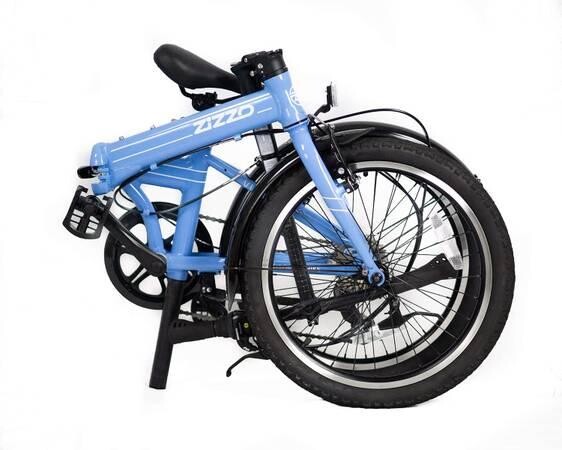 zizzo-via-folding-bike-w-added-rear-rack-save-gas-like-new-big-0